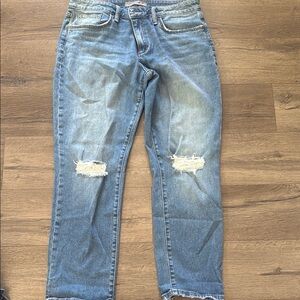 Joe's Jeans Blue Boyfriend Distressed Denim